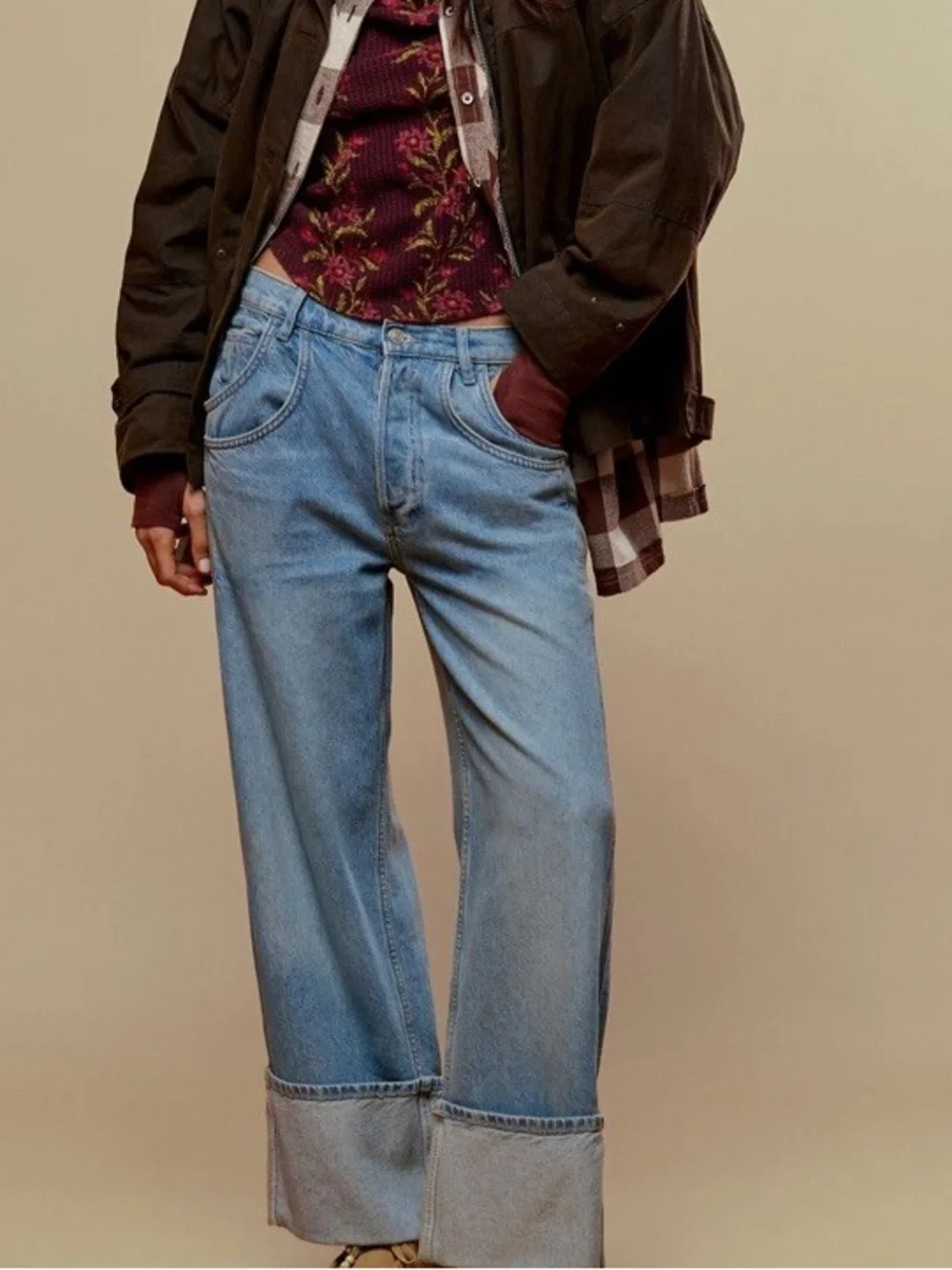 We The Free Final Countdown Cuffed Low Rise Jeans